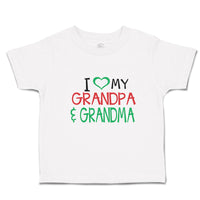 Toddler Clothes I Love My Grandpa & Grandma Toddler Shirt Baby Clothes Cotton