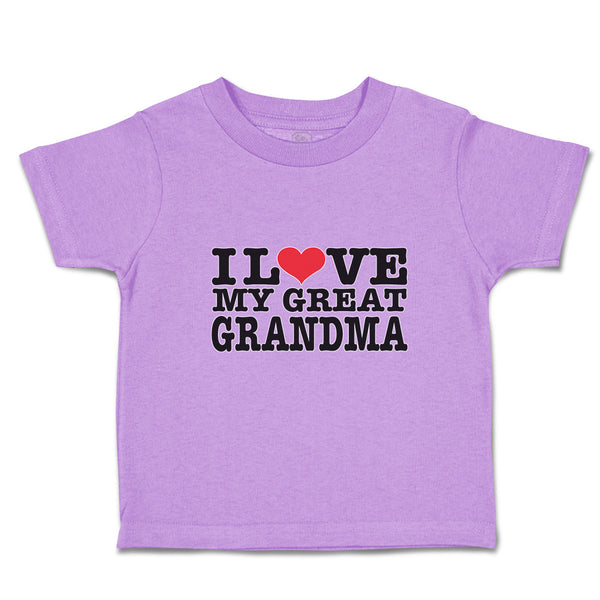 Toddler Clothes I Love My Great Grandma Toddler Shirt Baby Clothes Cotton