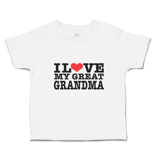 Toddler Clothes I Love My Great Grandma Toddler Shirt Baby Clothes Cotton