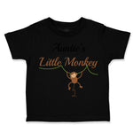 Toddler Clothes Auntie's Little Monkey Aunt Funny Humor Toddler Shirt Cotton