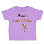 Toddler Clothes Auntie's Little Monkey Aunt Funny Humor Toddler Shirt Cotton
