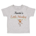 Toddler Clothes Auntie's Little Monkey Aunt Funny Humor Toddler Shirt Cotton