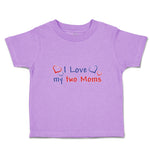 Toddler Clothes I Love My 2 Moms Toddler Shirt Baby Clothes Cotton