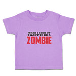 Toddler Clothes When I Grow up I Want to Be A Zombie Toddler Shirt Cotton