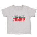 Toddler Clothes When I Grow up I Want to Be A Zombie Toddler Shirt Cotton