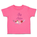Toddler Girl Clothes Big Sister with Wreath of Flowers Toddler Shirt Cotton