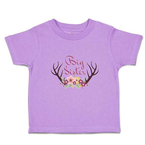 Big Sister with Wreath of Flowers and Deer Horns