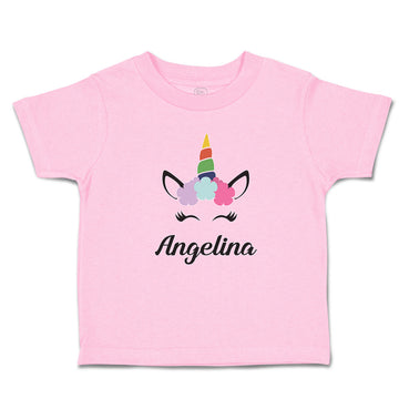 Toddler Girl Clothes Angelina Your Name Cute Unicorn Toddler Shirt Cotton