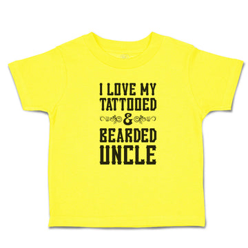 Cute Toddler Clothes I Love My Tattooed & Bearded Uncle Toddler Shirt Cotton