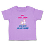 Toddler Girl Clothes My Unicorn Ate My Homework Toddler Shirt Cotton