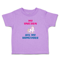 Toddler Girl Clothes My Unicorn Ate My Homework Toddler Shirt Cotton