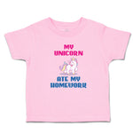 Toddler Girl Clothes My Unicorn Ate My Homework Toddler Shirt Cotton