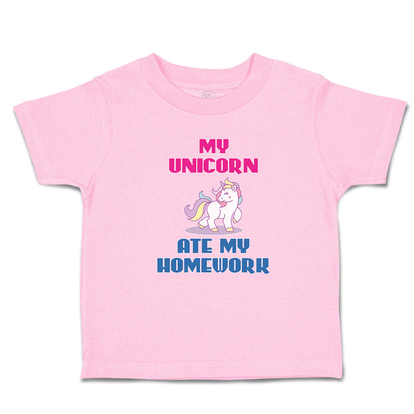 Toddler Girl Clothes My Unicorn Ate My Homework Toddler Shirt Cotton