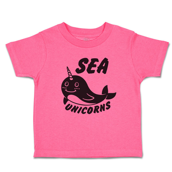 Toddler Girl Clothes Sea Unicorns Toddler Shirt Baby Clothes Cotton