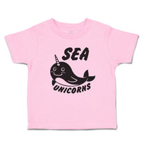 Toddler Girl Clothes Sea Unicorns Toddler Shirt Baby Clothes Cotton