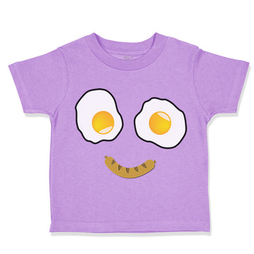 Toddler Clothes Egg and Bacon Face Toddler Shirt Baby Clothes Cotton
