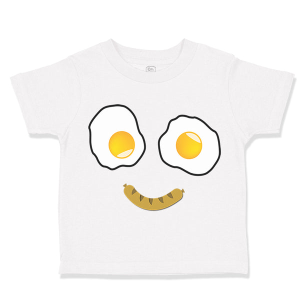 Toddler Clothes Egg and Bacon Face Toddler Shirt Baby Clothes Cotton