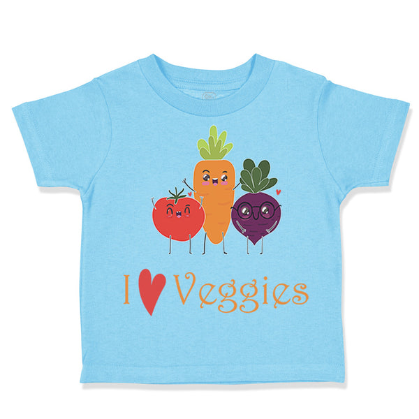 Toddler Clothes I Love Veggies Vegetables Toddler Shirt Baby Clothes Cotton