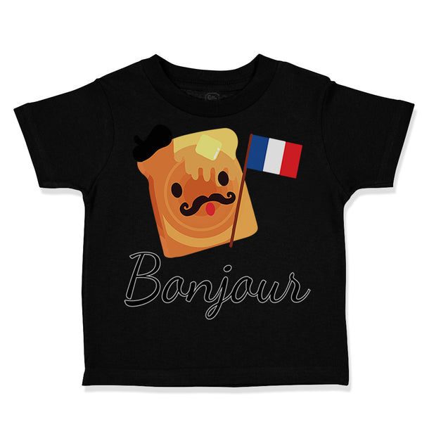 Cute Toddler Clothes Bonjour French Funny Humor Toddler Shirt Cotton