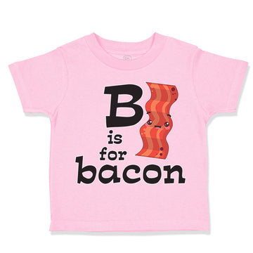 Toddler Clothes B Is for Bacon Lover Funny Toddler Shirt Baby Clothes Cotton