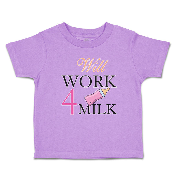 Toddler Clothes Will Work 4 Milk Toddler Shirt Baby Clothes Cotton