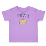 Toddler Clothes Blue Word Cutie and Picture of A Pie Toddler Shirt Cotton