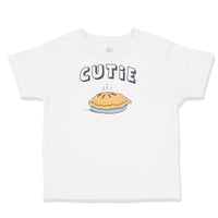 Toddler Clothes Blue Word Cutie and Picture of A Pie Toddler Shirt Cotton