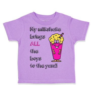 Toddler Clothes Pink Milkshake Brings All Boys to Yard Toddler Shirt Cotton