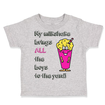 Toddler Clothes Pink Milkshake Brings All Boys to Yard Toddler Shirt Cotton