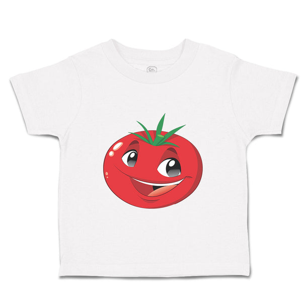 Toddler Clothes Tomato with Face Food & Beverage Vegetables Toddler Shirt Cotton