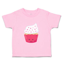 Toddler Girl Clothes Pink Love Cupcake Eyes Food and Beverages Cupcakes Cotton