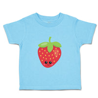 Toddler Clothes Red Strawberry Food and Beverages Fruit Toddler Shirt Cotton