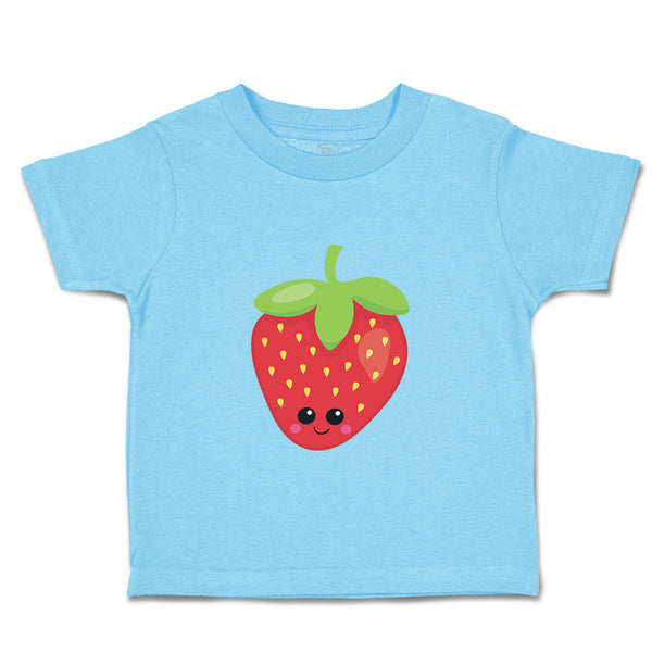 Toddler Clothes Red Strawberry Food and Beverages Fruit Toddler Shirt Cotton
