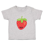 Toddler Clothes Red Strawberry Food and Beverages Fruit Toddler Shirt Cotton