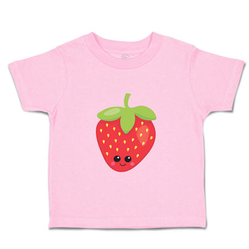 Toddler Clothes Red Strawberry Food and Beverages Fruit Toddler Shirt Cotton