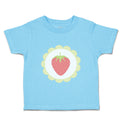 Toddler Clothes Red Strawberry in Green Circle Food and Beverages Fruit Cotton