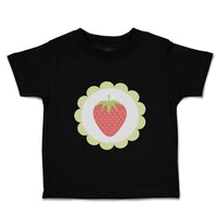Toddler Clothes Red Strawberry in Green Circle Food and Beverages Fruit Cotton