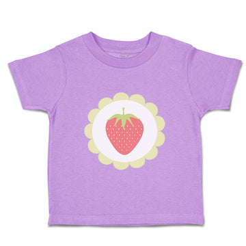 Toddler Clothes Red Strawberry in Green Circle Food and Beverages Fruit Cotton