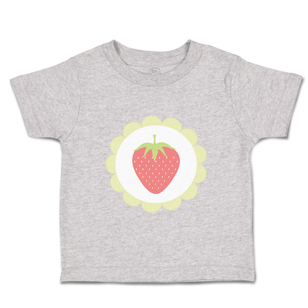 Toddler Clothes Red Strawberry in Green Circle Food and Beverages Fruit Cotton