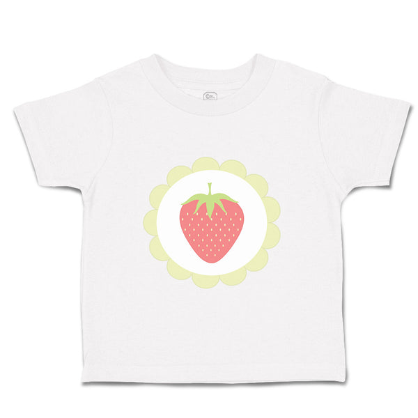 Toddler Clothes Red Strawberry in Green Circle Food and Beverages Fruit Cotton