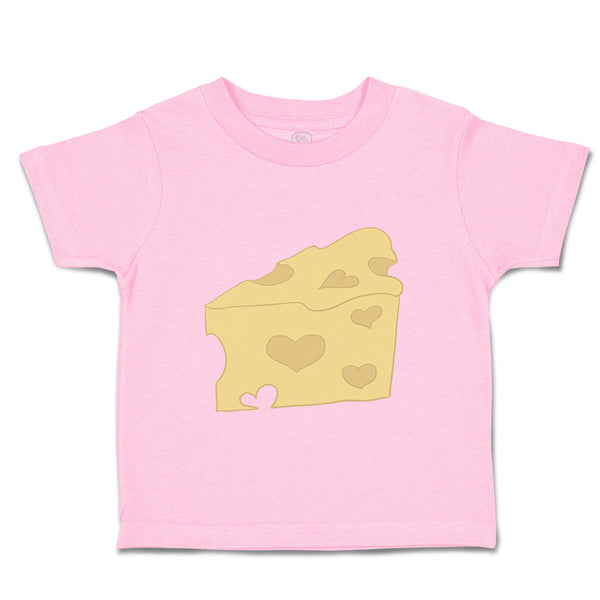 Toddler Clothes Heart Cheese Food and Beverages Dairy Toddler Shirt Cotton