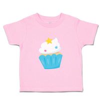 Toddler Clothes Cupcake Stars Blue Food and Beverages Desserts Toddler Shirt