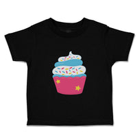 Toddler Clothes Blue Dark Pink Cupcake Food and Beverages Cupcakes Toddler Shirt