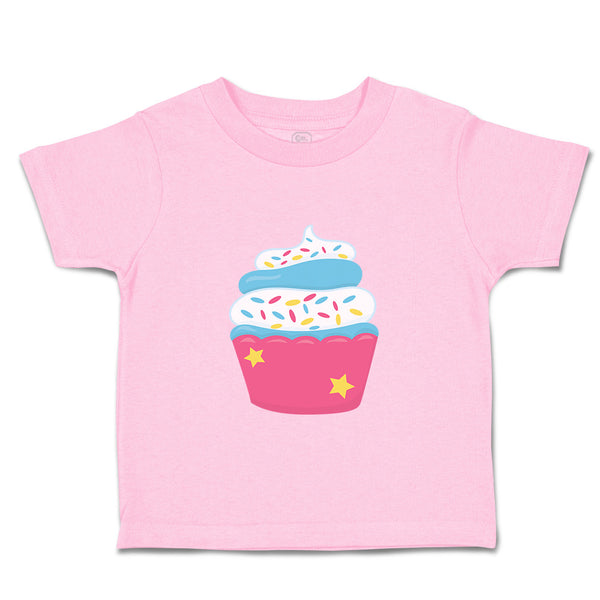 Toddler Clothes Blue Dark Pink Cupcake Food and Beverages Cupcakes Toddler Shirt