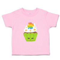 Toddler Clothes St Paddy's Cupcake Rainbow Clover Eyes Food and Beverages Cotton