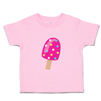 Toddler Clothes Dark Pink Sparkles Popsicle Food and Beverages Desserts Cotton