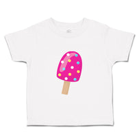 Toddler Clothes Dark Pink Sparkles Popsicle Food and Beverages Desserts Cotton