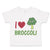 Toddler Clothes I Love Broccoli Vegetables Toddler Shirt Baby Clothes Cotton