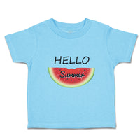 Toddler Clothes Hello Summer Watermelon Food & Beverage Fruit Toddler Shirt