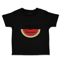 Toddler Clothes Hello Summer Watermelon Food & Beverage Fruit Toddler Shirt